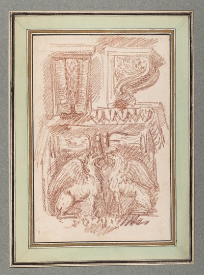 Ritningar efter prydnad och arkitektur av Jean-Robert Ango